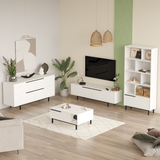 Living Room Furniture Set ON21-W White Living Room Furniture Set ON21-W White