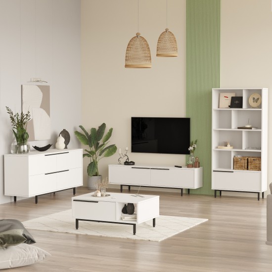 Living Room Furniture Set ON21-W White Living Room Furniture Set ON21-W White