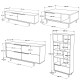 Living Room Furniture Set ON21-W White Living Room Furniture Set ON21-W White