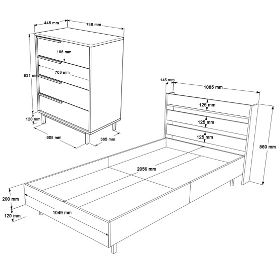 Young Room Set ON27-SU Oak