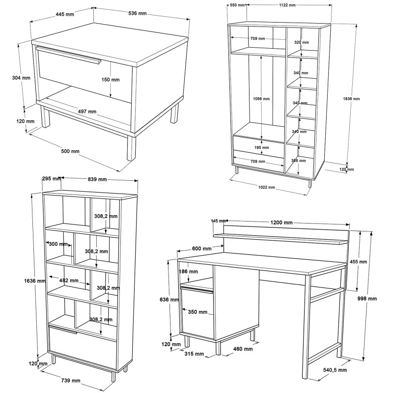 Young Room Set ON27-SU Oak