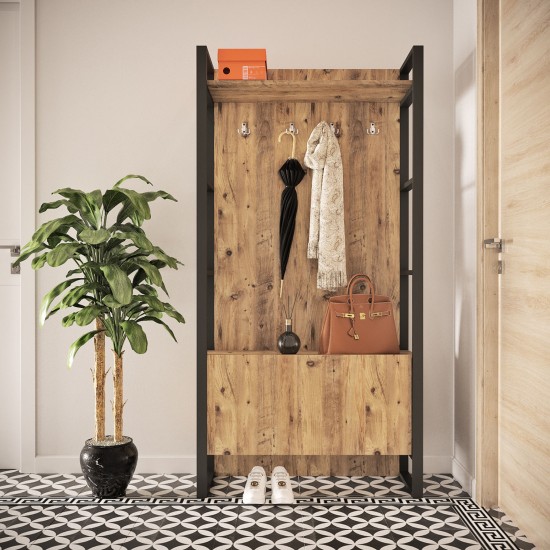 Hall Stand Ml13-A Atlantic Pine Hanah Home Hall Stand Ml13-A Atlantic Pine