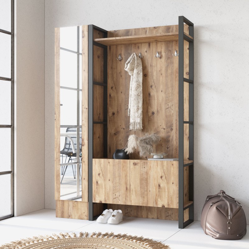 Έπιπλο Εισόδου - Mimi - Atlantic Πεύκο - 90x35,5x180εκ