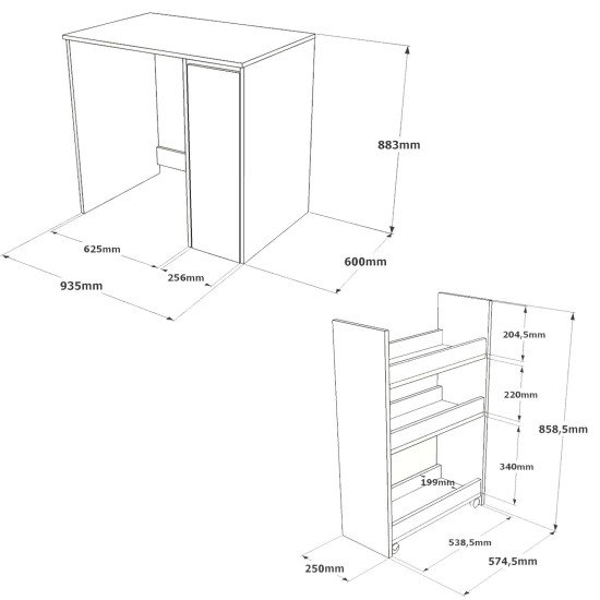 Έπιπλο Πλυντηρίου - klara - Χρώμα Λευκό - 93,5x60x88,3εκ Έπιπλο Πλυντηρίου - klara - Χρώμα Λευκό - 93,5x60x88,3εκ