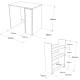Hanah Home Bathroom Cabinet Sa1-Wk Walnut
White