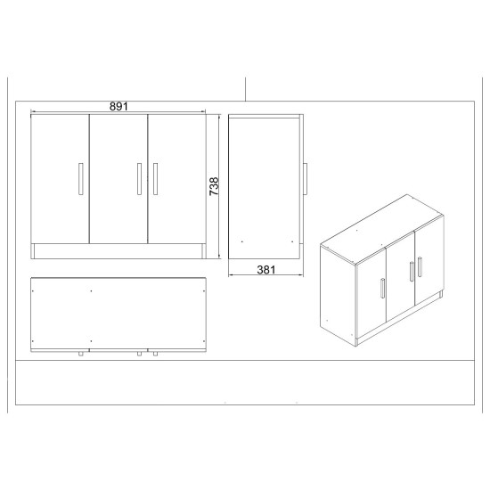 Office Furniture Set Vo17-W White