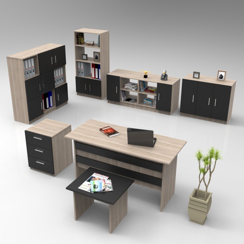 Office Furniture Set Vo18-Ob Oak
Black