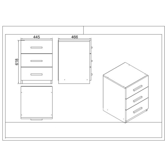 Office Furniture Set Vo18-W White