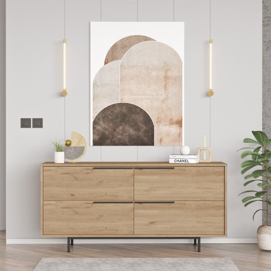Μπουφές 160x44,5x74,3εκ On3-S Χρώμα Καρυδί