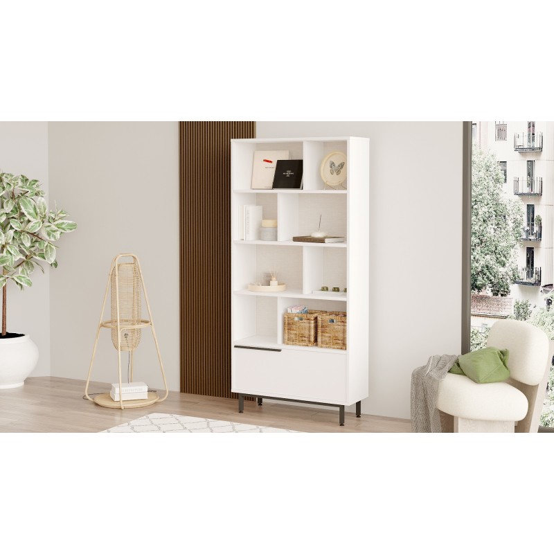 Hanah Home Bookshelf On4-W White