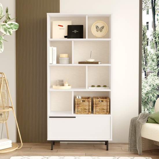 Hanah Home Bookshelf On4-W White