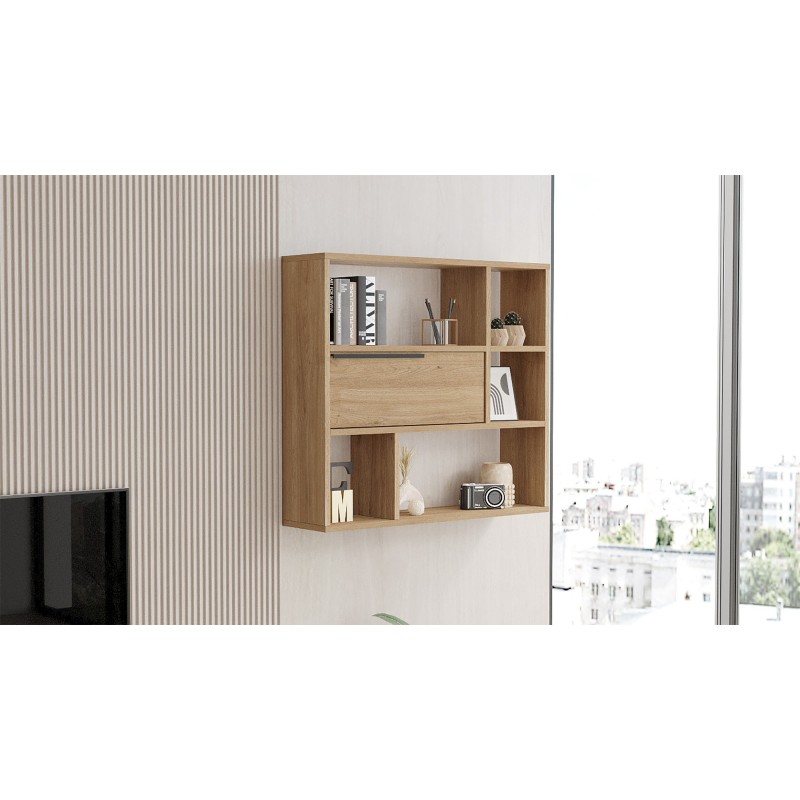 Hanah Home Wall Shelf On5-S Walnut