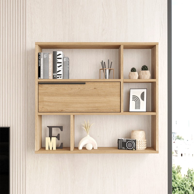 Hanah Home Wall Shelf On5-S Walnut