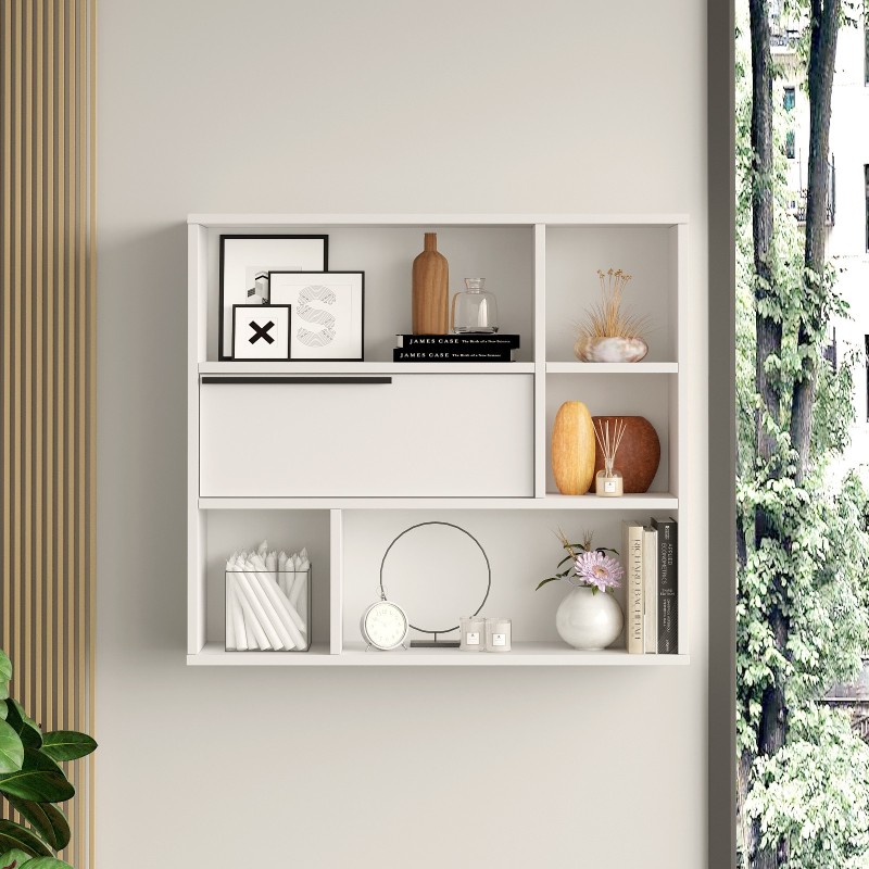 Hanah Home Wall Shelf On5-W White