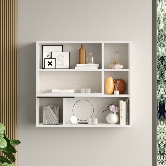 Wall Shelf On5-W White Hanah Home Wall Shelf On5-W White