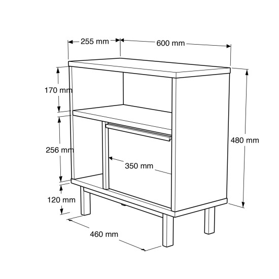 Side Table On6-W White