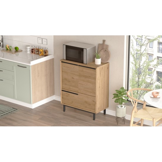 Kitchen Cabinet On8A-S Walnut Hanah Home Kitchen Cabinet On8A-S Walnut