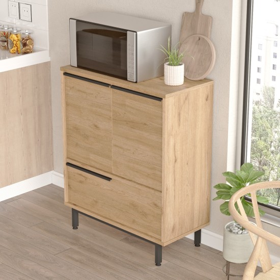 Kitchen Cabinet On8A-S Walnut Hanah Home Kitchen Cabinet On8A-S Walnut