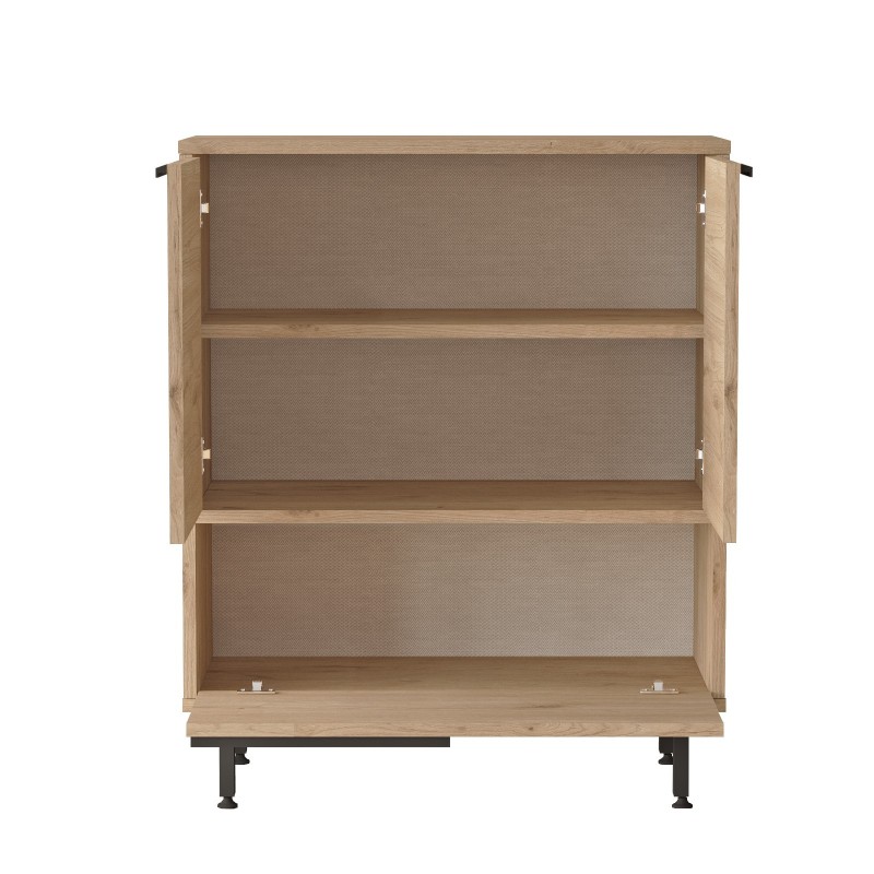 Hanah Home Kitchen Cabinet On8A-S Walnut