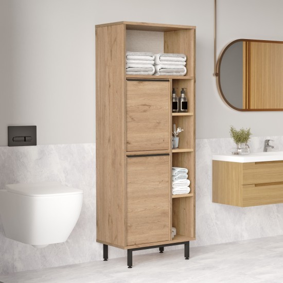 Ντουλάπι Μπάνιου 160x35.5x45.1εκ On10C-S Χρώμα Καρυδί Ντουλάπι Μπάνιου 160x35.5x45.1εκ On10C-S Χρώμα Καρυδί