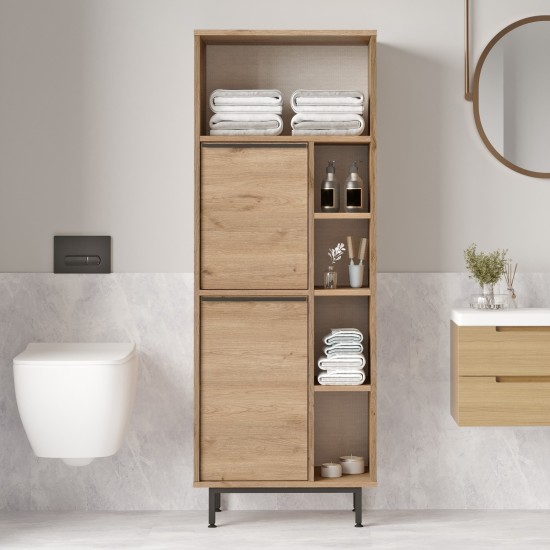 Ντουλάπι Μπάνιου 160x35.5x45.1εκ On10C-S Χρώμα Καρυδί Ντουλάπι Μπάνιου 160x35.5x45.1εκ On10C-S Χρώμα Καρυδί
