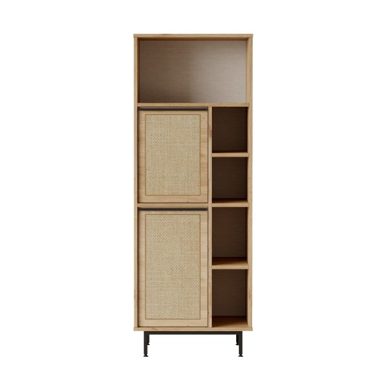 Ντουλάπι Μπάνιου 160x35.5x45.1εκ On10C-Su - Χρώμα Καρυδί & Δρυς Ντουλάπι Μπάνιου 160x35.5x45.1εκ On10C-Su - Χρώμα Καρυδί & Δρυς