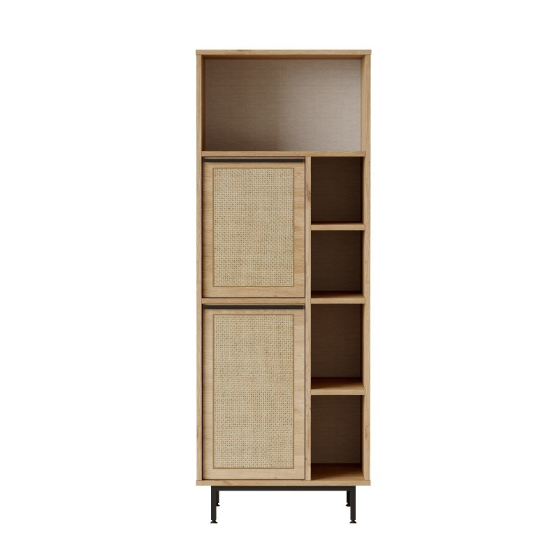 Ντουλάπι Μπάνιου 160x35.5x45.1εκ On10C-Su - Χρώμα Καρυδί & Δρυς