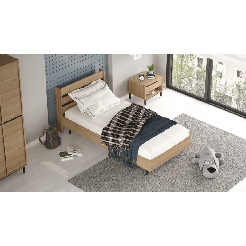 Single Bedstead On13-S Walnut