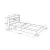 Single Bedstead On13-Su Walnut
Oak