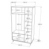 Hanah Home Wardrobe On15-S Walnut
