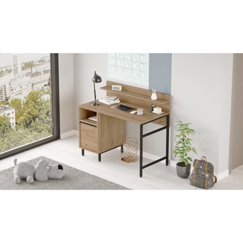 Study Desk On16-S Walnut