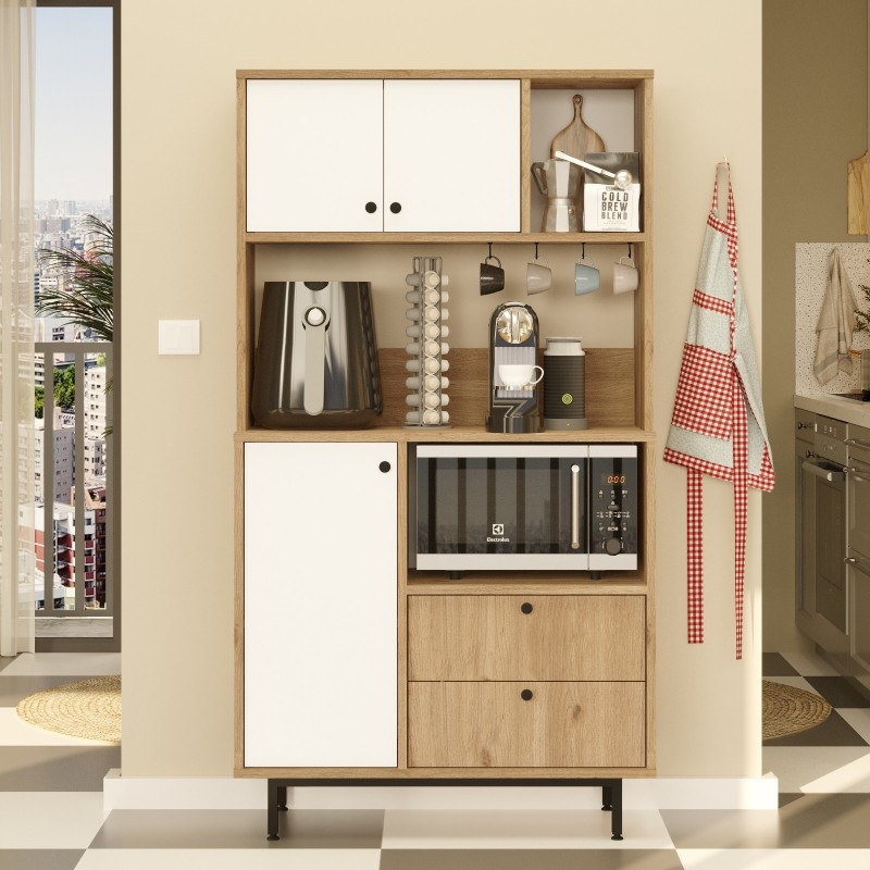 Multi Purpose Cabinet RE3-SW Oak
White