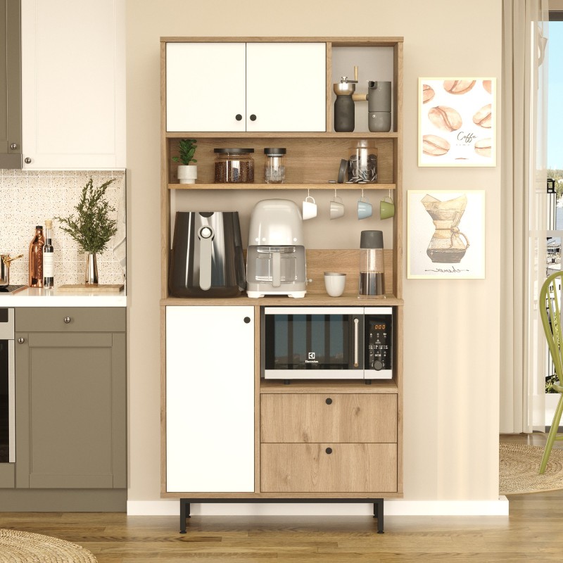 Multi Purpose Cabinet RE4-SW Oak
White
