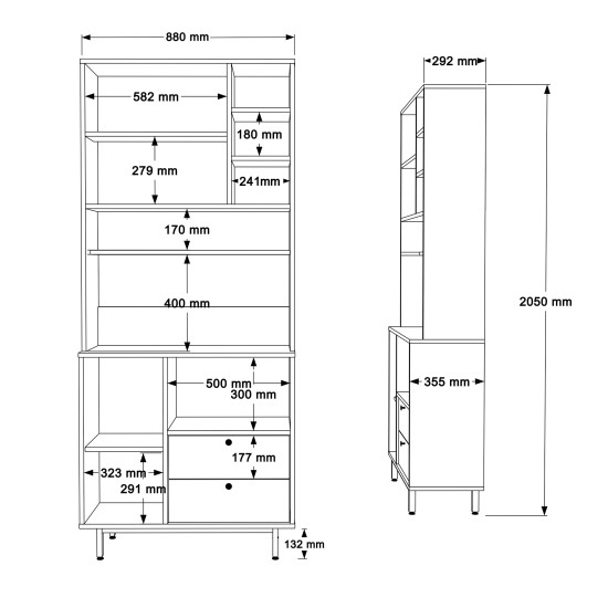 Multi Purpose Cabinet RE6-SA Oak
Anthracite Multi Purpose Cabinet RE6-SA Oak
Anthracite