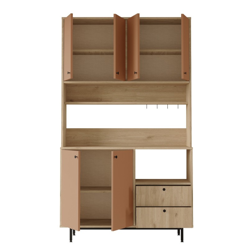 Multi Purpose Cabinet RE7-SK Oak
Tile Red