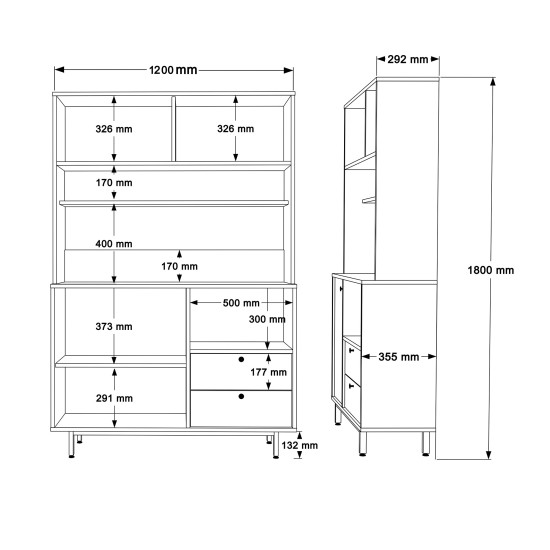 Multi Purpose Cabinet RE5-SY Oak
Green