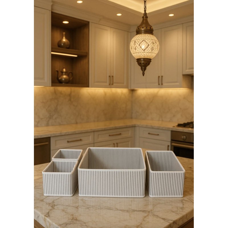 Hermia Organizer Set (4 Pieces) D2 Grey
White