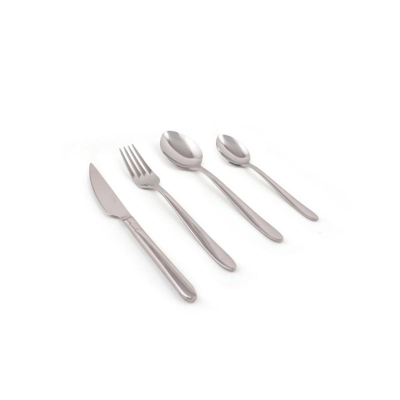 Σετ Μαχαιροπίρουνα από Ανοξείδωτο Ατσάλι (24 Τεμάχια) Rodos Silver