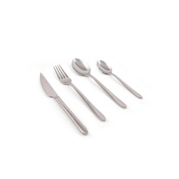 Σετ Μαχαιροπίρουνα από Ανοξείδωτο Ατσάλι (24 Τεμάχια) Rodos Silver