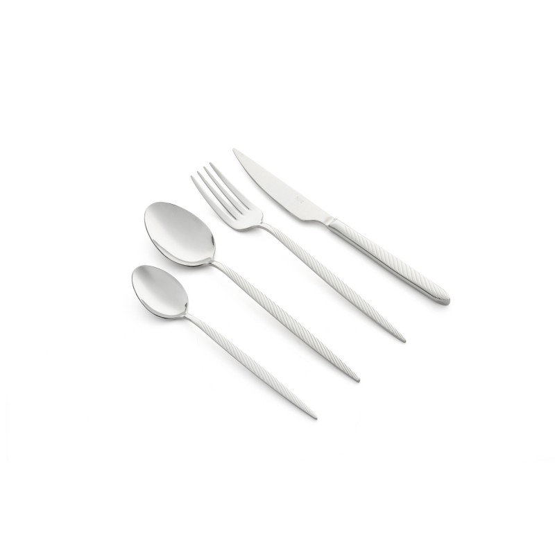 Σετ Μαχαιροπίρουνα από Ανοξείδωτο Ατσάλι (24 Τεμάχια) Venedik Silver