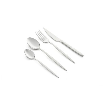 Σετ Μαχαιροπίρουνα από Ανοξείδωτο Ατσάλι (24 Τεμάχια) Venedik Silver