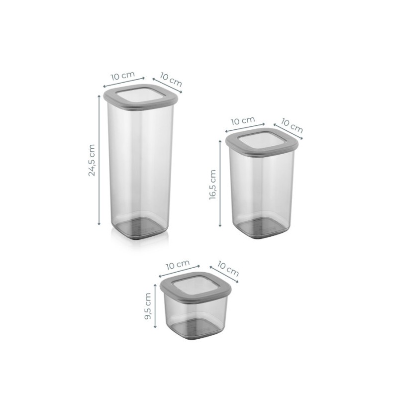 Hermia Storage Box Set (3 Pieces) BNMPOLYAS03-51217 Anthracite