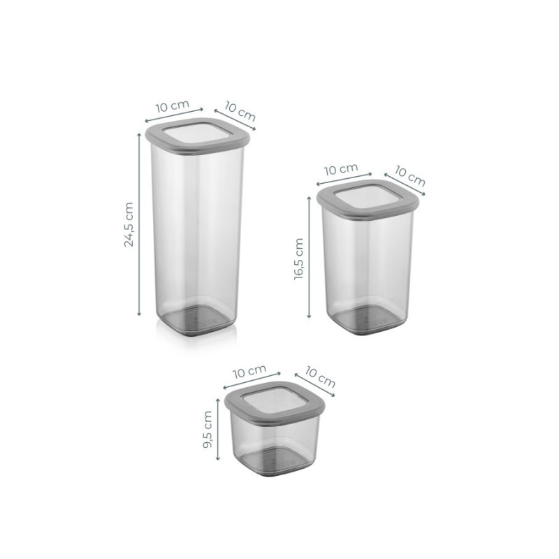 Hermia Storage Box Set (24 Pieces) BNMPOLYAS24-51217 Anthracite