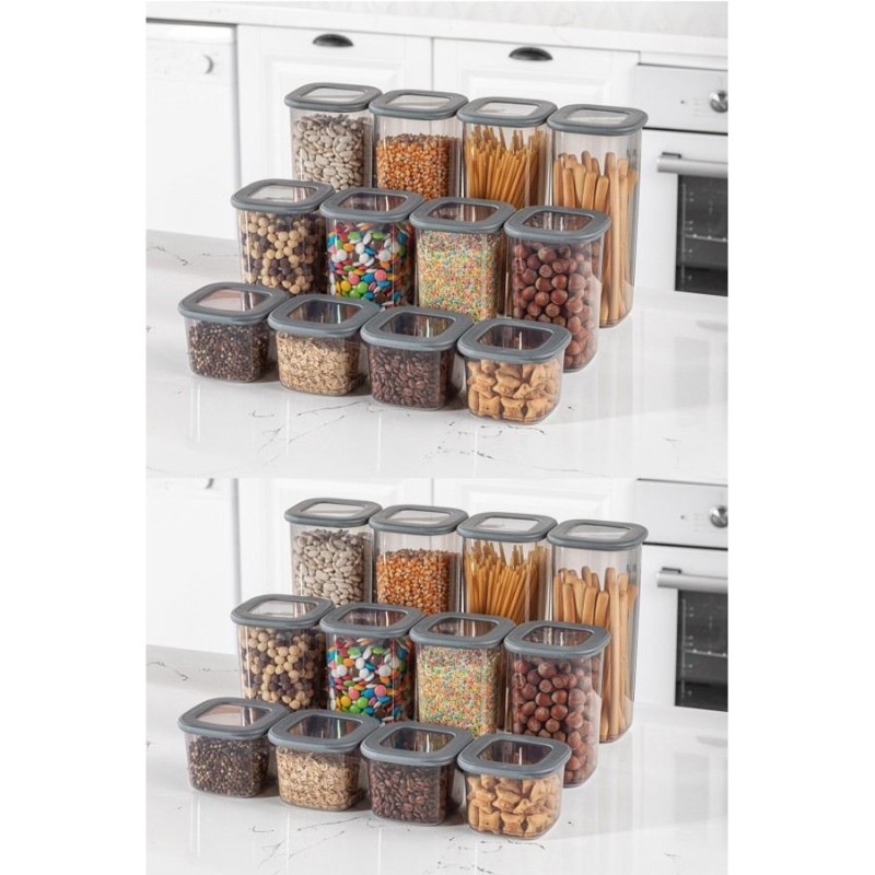 Hermia Storage Box Set (24 Pieces) BNMPOLYAS24-51217 Anthracite