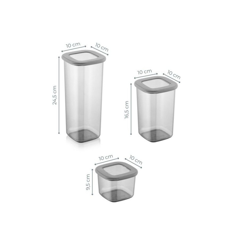 Hermia Storage Box Set (24 Pieces) BNMPOLYAS24-51217 Anthracite