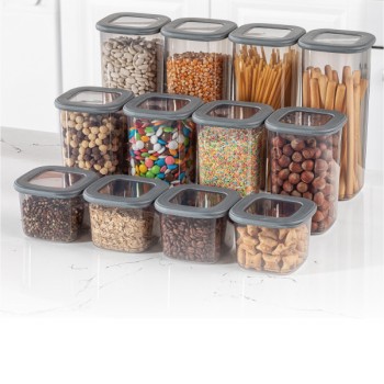 Storage Box Set (12 Pieces) BNMPOLYAS12-51217 Anthracite