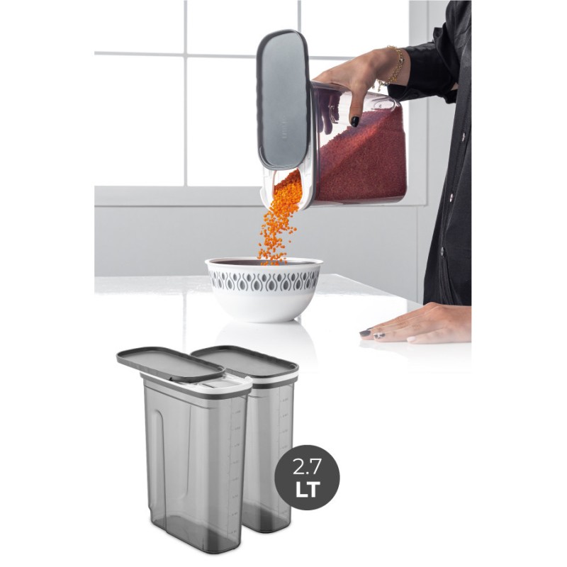 Hermia Storage Box Set (2 Pieces) BNMSRGAR02-18 Anthracite