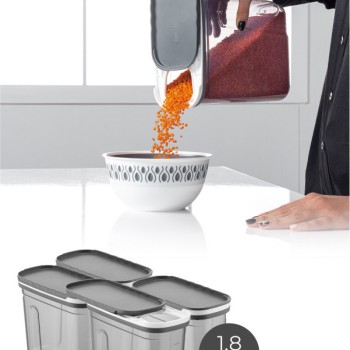 Storage Box Set (4 Pieces) BNMSRGAR04-18 Anthracite