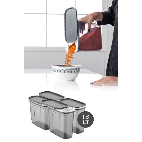Hermia Storage Box Set (4 Pieces) BNMSRGAR04-18 Anthracite