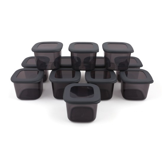 Hermia Storage Box Set (12 Pieces) BNMPOLYAS12-5 Anthracite